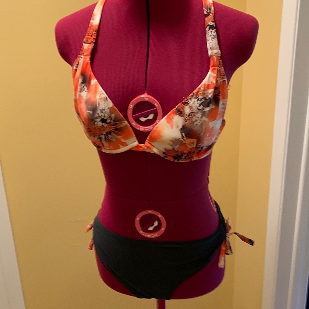 SHAN Orange and Black Bikini